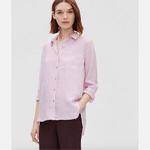 Eileen Fisher Washed Silk Habutai Blouse